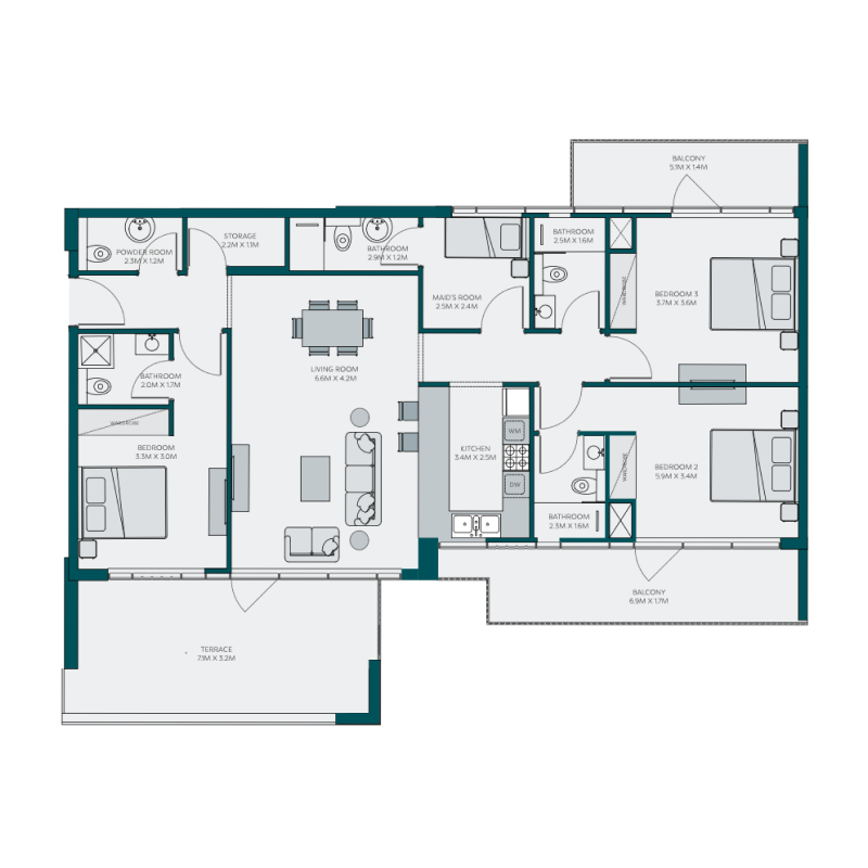 3 Bedrooms