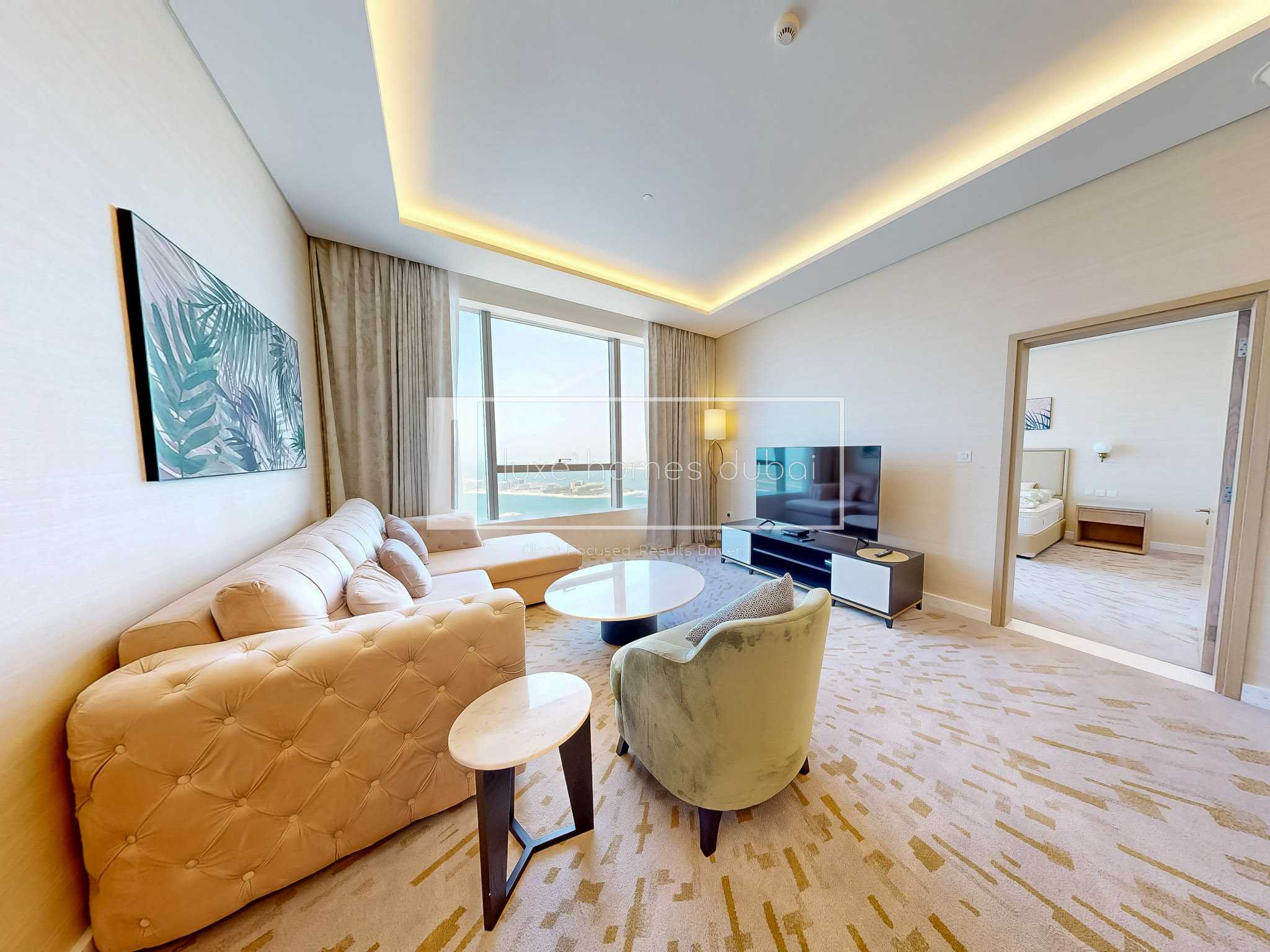 Palm and Sea View | 1-BR | Luxurious Finish