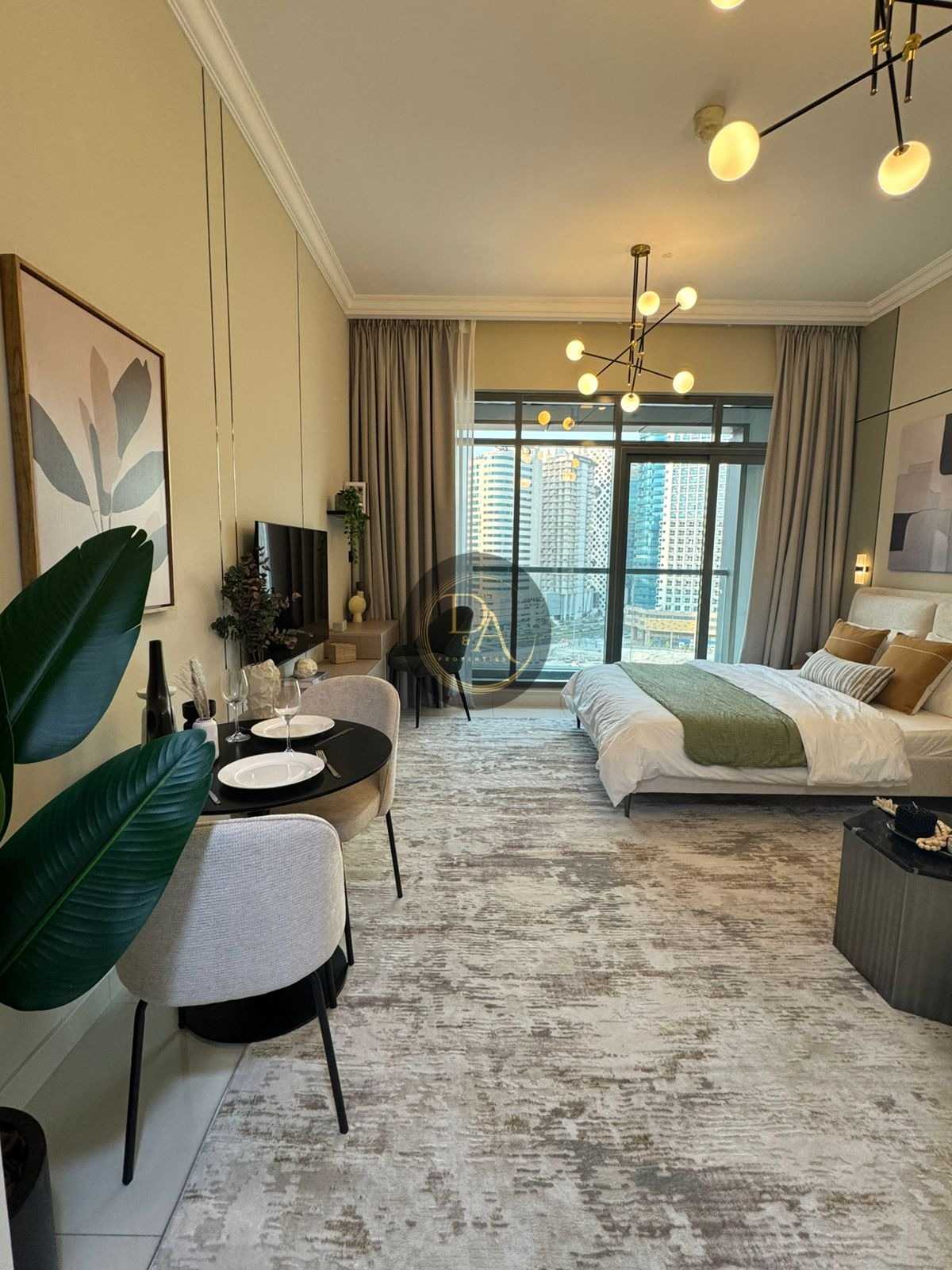 Upgraded | Furnished Studio | Burj Khalifa Park View | Executive Bay