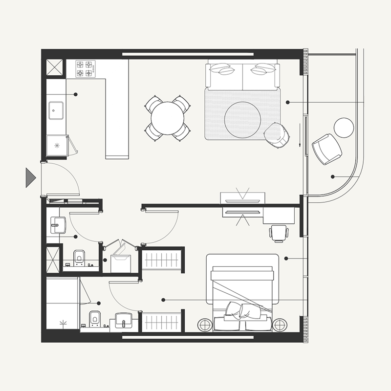 1 BR